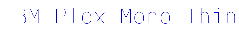 IBM Plex Mono Thin Schriftart